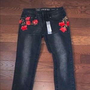 Rose skinny jeans